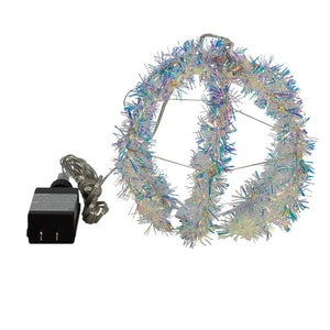 Multi-Color LED Tinsel Foldable Sphere 6"