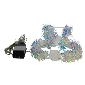 Multi-Color LED Tinsel Foldable Sphere 6"
