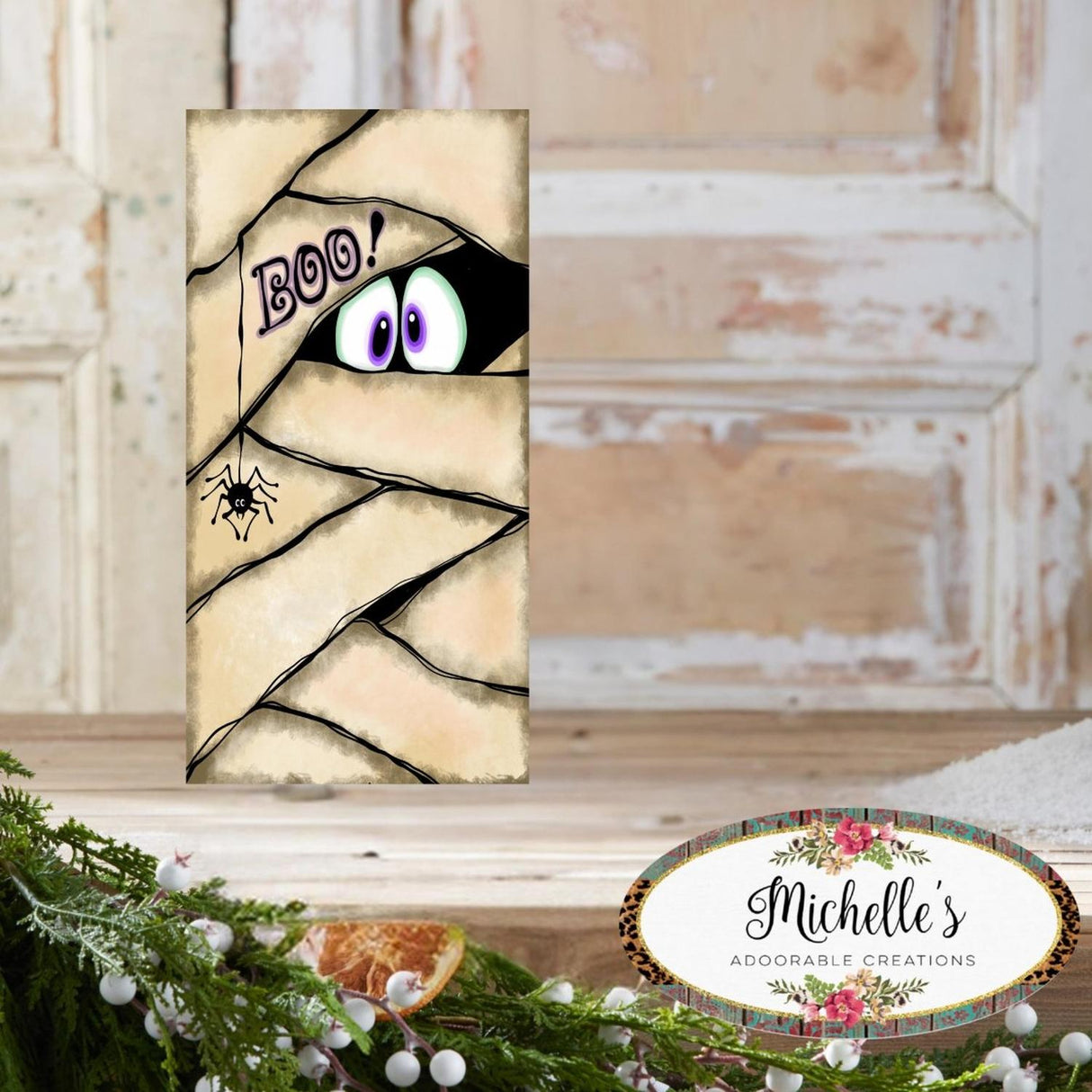 Mummy Monster Eyes Sign