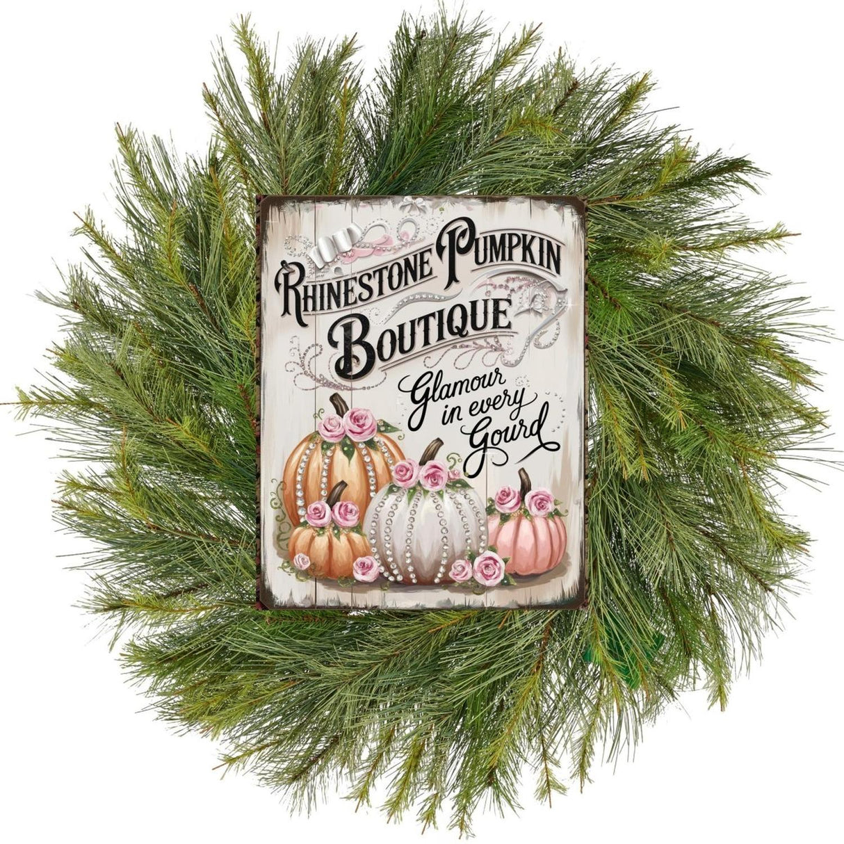 Rhinestone Pumpkin Boutique Fall Sign