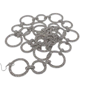 Silver Crystal Circle Christmas Garland, 36"