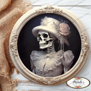 Skeleton Bride Portrait Sign