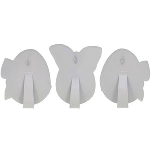 Small Eggs with Plaid Bows (Set of 3)