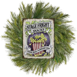 Stage Fright Snacks Halloween Sign