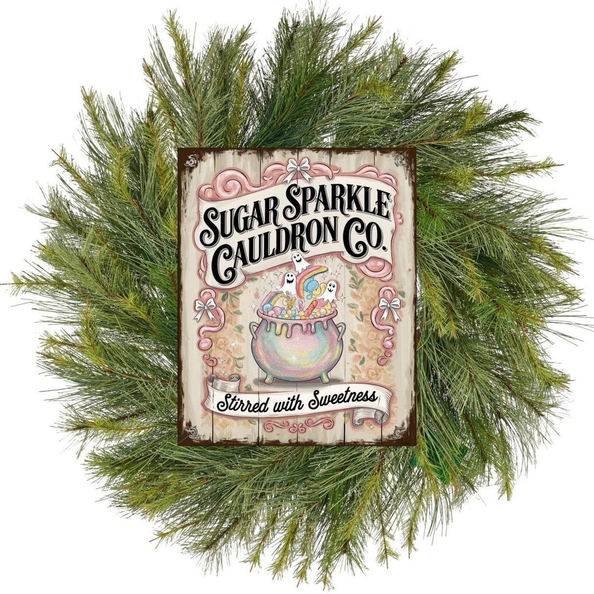 Sugar Sparkle Cauldron Co Halloween Sign