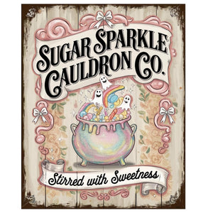 Sugar Sparkle Cauldron Co Halloween Sign