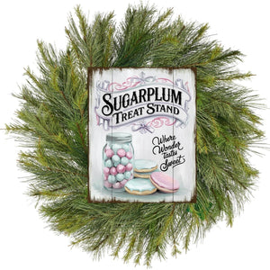 Sugarplum Treat Stand Christmas Sign