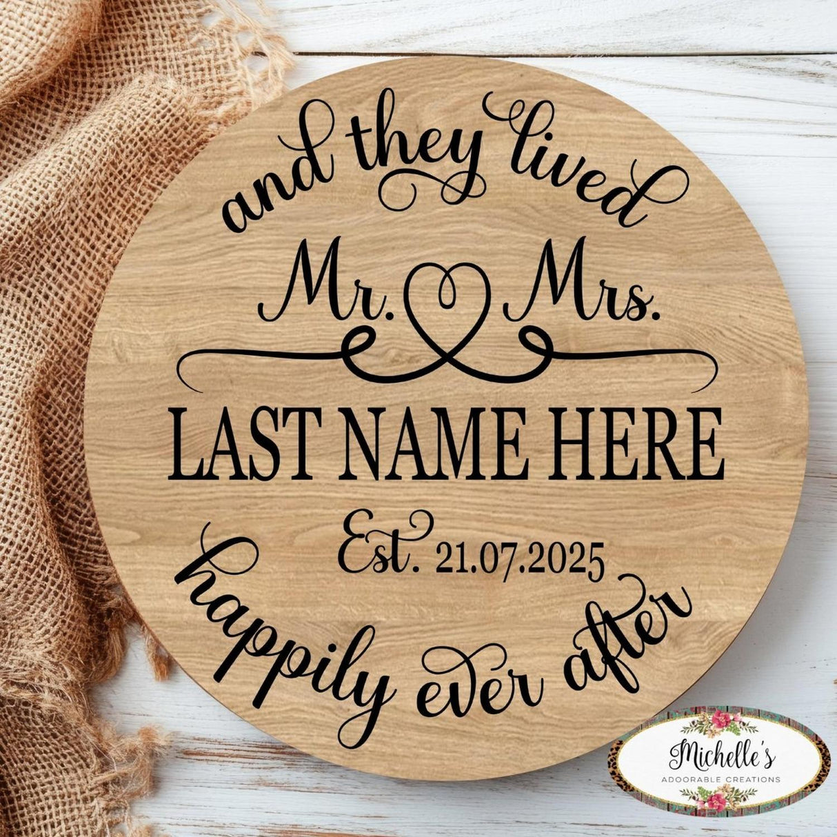 The Lived Happily Ever After Wedding Sign