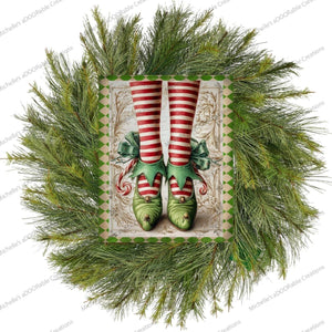 Vintage Elf Legs Metal Sign