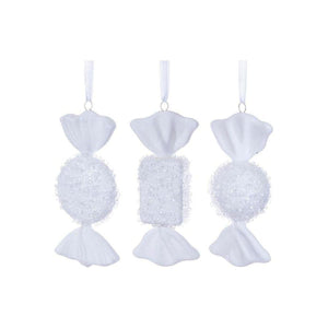 White Icy Sugar Flat Candy