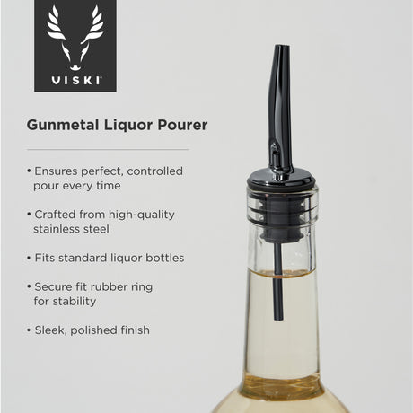 Gunmetal liquor pourer by viski®