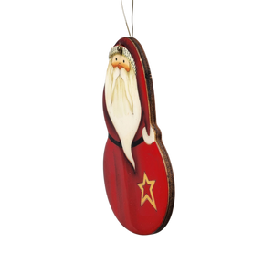 Jolly Santa with Star Ornament