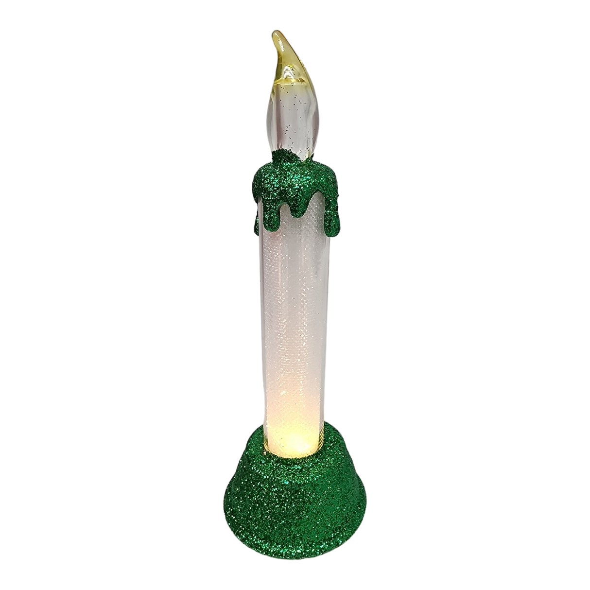 Light-Up LED Glittered 6 Inch Candle -