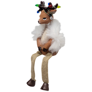 Reindeer Shelfsitter Wearing a Furry Shawl