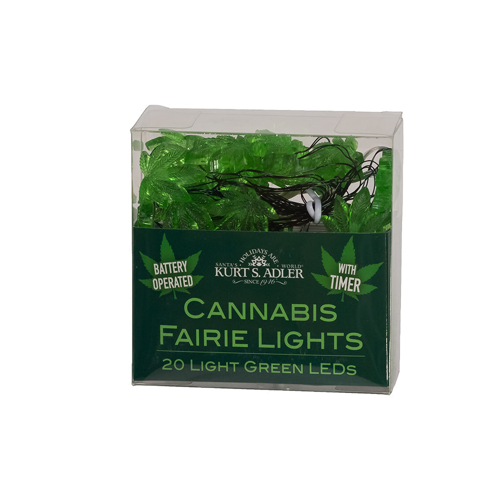 20-Light Battery-Operated LED Cannabis Fairie String Lights