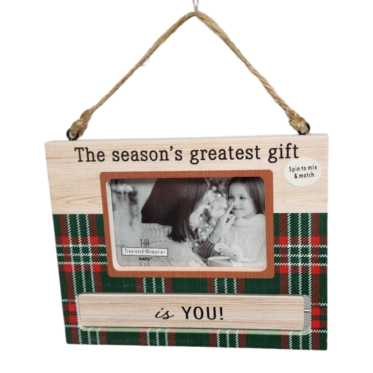 Spinning Frame Ornament - The Season's Greatest Gift