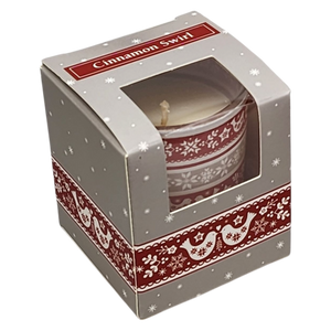 Glass Votive Scented Candle - Cinnamon Swirl