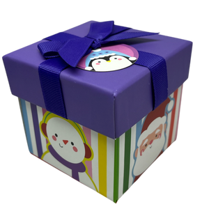 Gift Box Cube for Gift Cards - 3" x 3" - Rainbow Icons