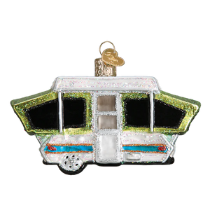 Old World Christmas Popup Tent Camper