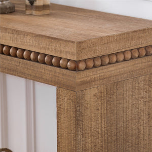 Rustic Manufactured Wood Console Table with Beaded Accent, 64L x 14W x 32H