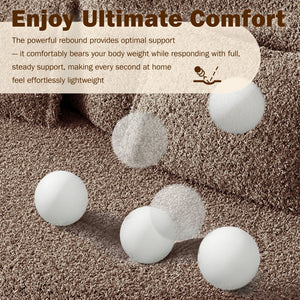 Modern Floor Sleeper Sofa Bed With 2 Pillows, Convertible Twin Size Folding Mattress For Living Room