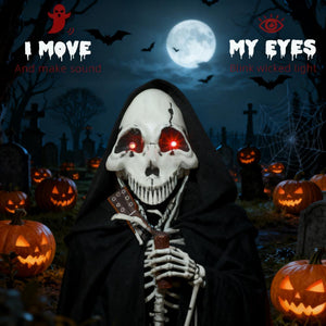 Guitar-Playing Grim Reaper Outdoor Halloween Decoration