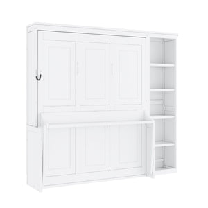 Sturdy Murphy Bed With Desk And Bookshelf