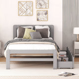 The Space-Saving Rubberwood Twin Bed With Integrated Storage