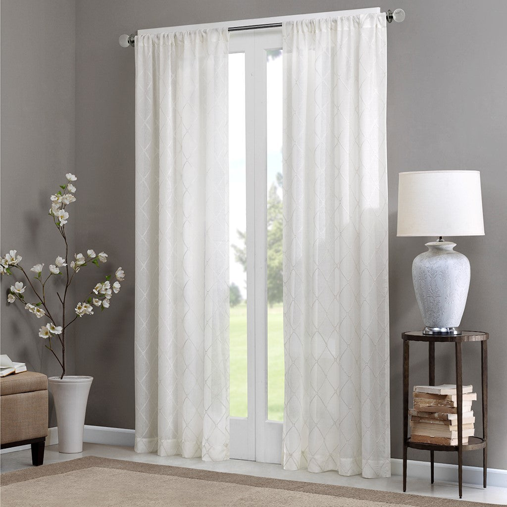 Diamond sheer window curtain panel (only 1 pc panel)