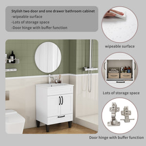 24-Inch Bathroom Vanity With Sink Combo