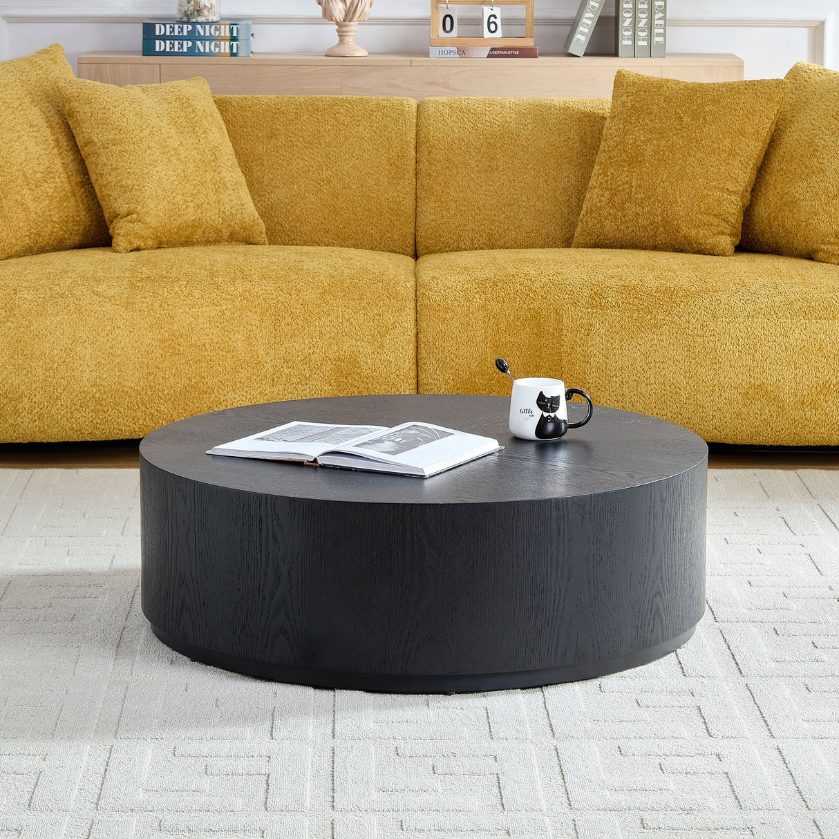 35.43 Inch Modern Round Coffee Table