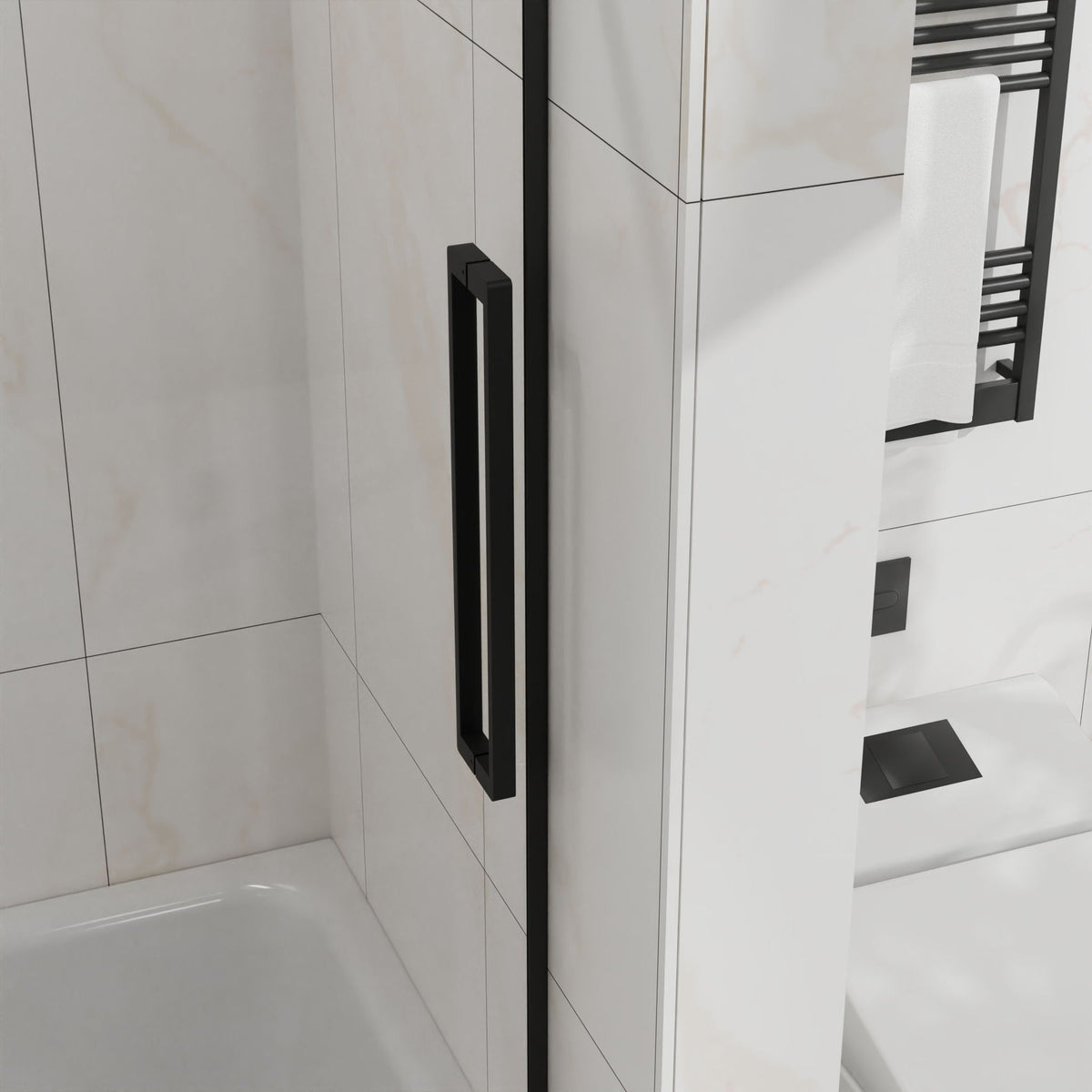 Frameless Tub Sliding Shower Door With Easy Clean Coating