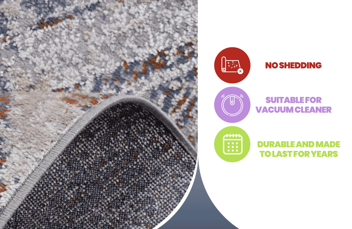 NAAR PAYAS Collection Geometric Non-Shedding and Stain Resistant Area Rug
