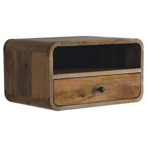 Curved Upper Slot Floating Nightstand