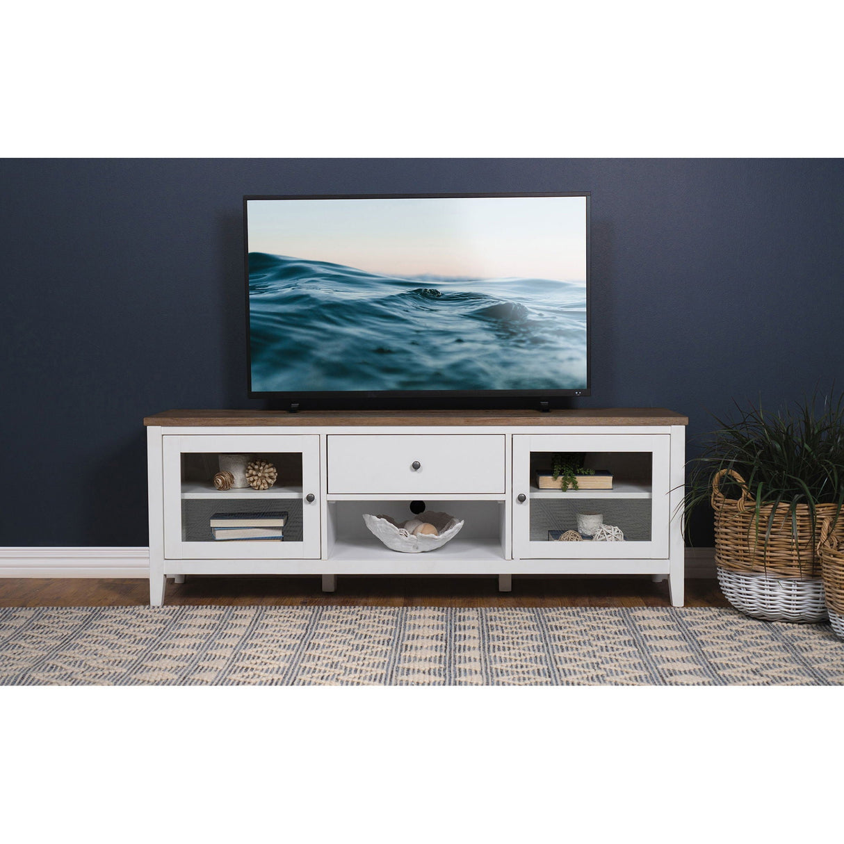 Evanston - 2 Door Stand - White