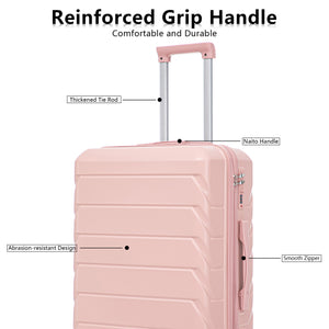 Set 3PCs 20'/24'/28' ABS Spinner Wheel Luggage - Pink