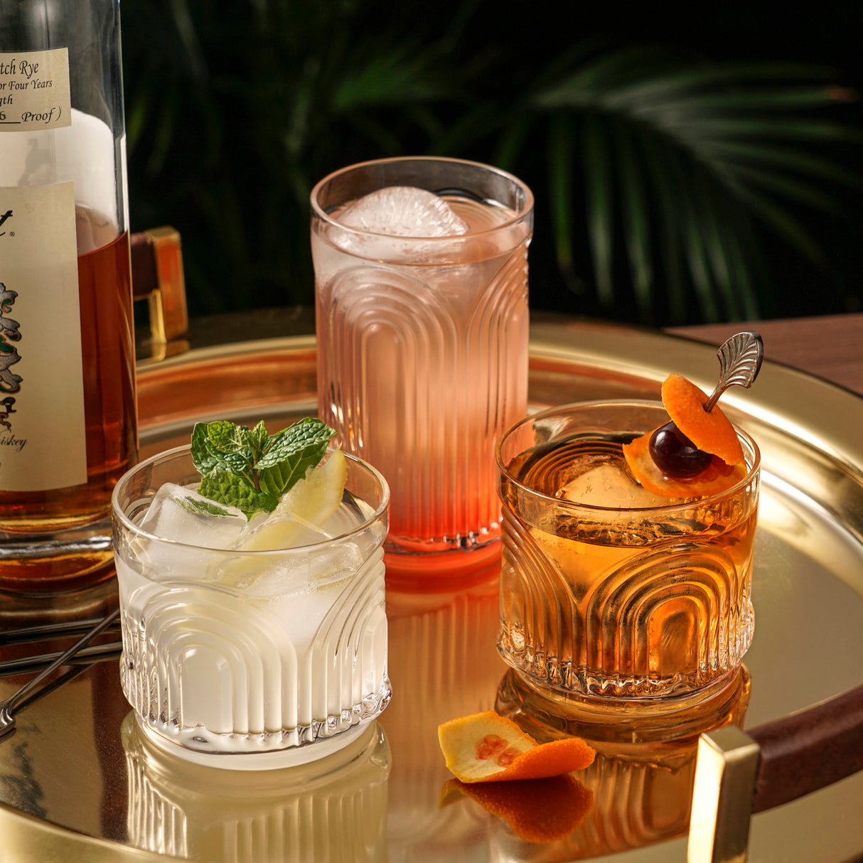 Deco-Beau-Crystal-Highball-Glasses-Viski®-Drinking-Glasses