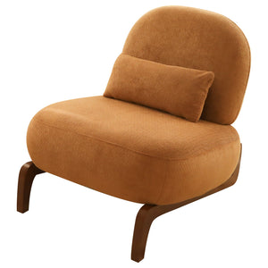 Cute Accent Chair with Solid Wood Legs