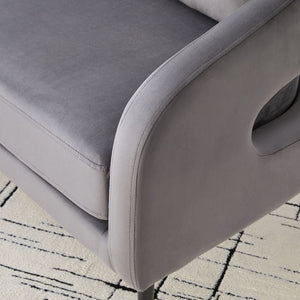 Open Back Loveseat Settee With 3 Pillows