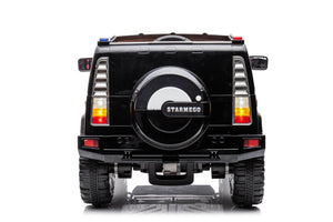 12V7A 30W*2 Four-Wheel Drive Seat One Button Start, Forward And Backward, High And Low Speed, Music, Front Light, Power Display, Two Doors Can Open, 2.4G R / C, Seat Belt Four Wheel Absorber