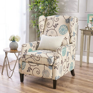 Westeros Wing Back Fabric Upholstered Recliner