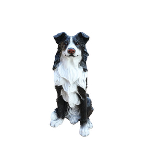 Outdoor Garden Border Collie Dog Statue Greeter