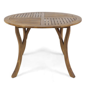 Outdoor Dining Set – Acacia Wood Hermosa Table & Wicker Chairs
