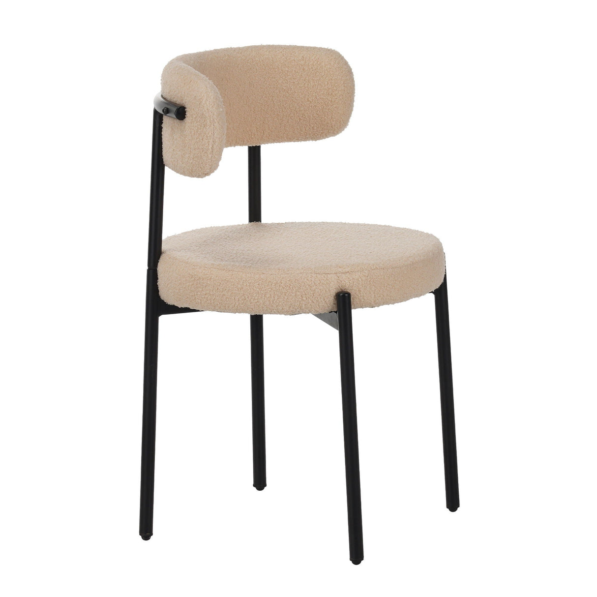 Medieval Curved Back Kitchen Dining Chairs (Set of 4) - Beige