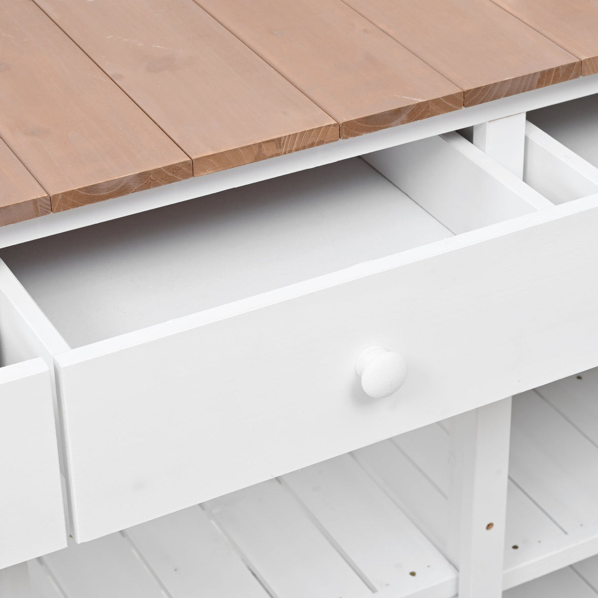 TOPMAX 65.7'' Tall Garden Potting Bench Table with Hutch