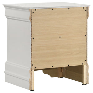 Mckee - 4 Piece Queen Bedroom Set, Includes Bed, Nightstand, Dresser And Mirror - White