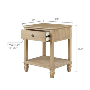 Victoria - Bedside Table With Drawer And Shelf