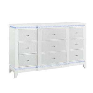 Adalid - 5 Pieces Bedroom Set With LED Lights And Glittered Detailing