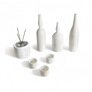 7 Pieces Luxury Natural Marble Living Room Accessories Set