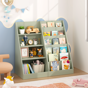 Kids Bookshelf and Toy Storage Organizer